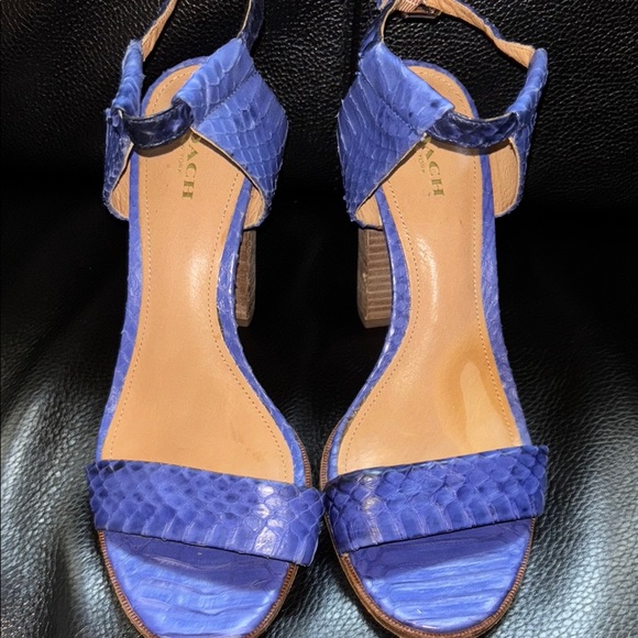 Coach Purple High-Heeled Sandals - Picture 1 of 5
